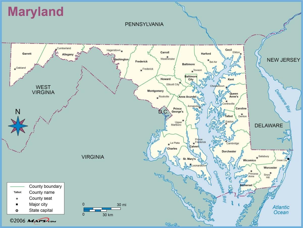 maryland ਡੀ. ਸੀ. ਨਕਸ਼ਾ