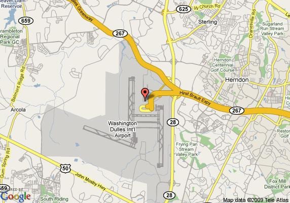 ਨਕਸ਼ਾ ਦੇ dulles ਖੇਤਰ