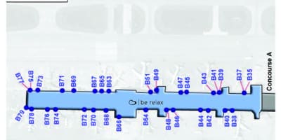 ਨਕਸ਼ਾ ਦੇ dulles ਟਰਮੀਨਲ ਬੀ