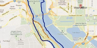 ਨਕਸ਼ਾ ਦੇ potomac ਨਦੀ ਵਾਸ਼ਿੰਗਟਨ ਡੀ. ਸੀ.